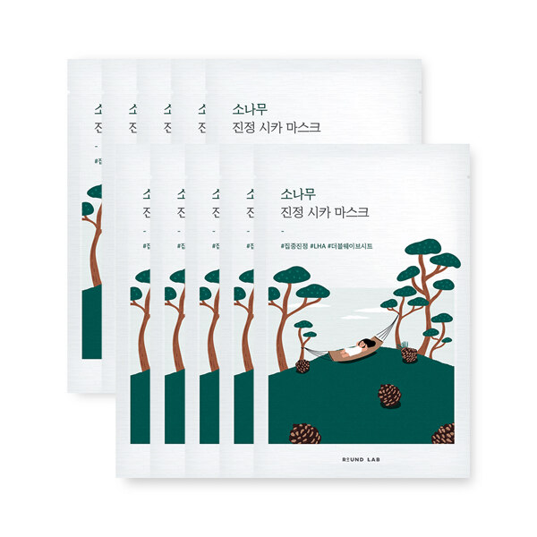 신세계인터넷면세점-라운드랩-FaceMasksTreatments-소나무 시카 마스크 10매