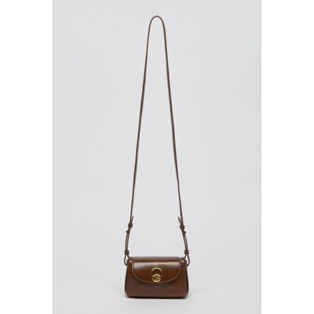Luv hole mini bag(Glossy crack camel)