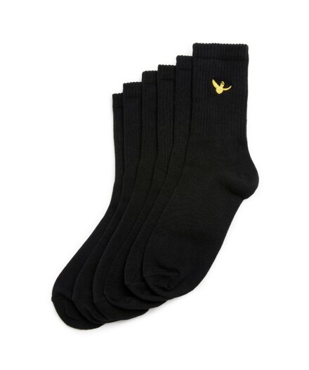 Angel Patch Middle Socks 3PACK #黑色