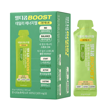알디콤 BOOST 데일리 에너지젤 그린 제스트 (10포)