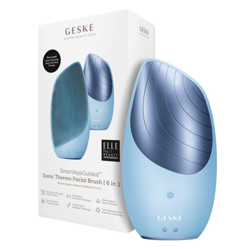 韩际新世界网上免税店-GESKE--GESKE Sonic Thermo Facial Brush 6 in 1_Aquamarine