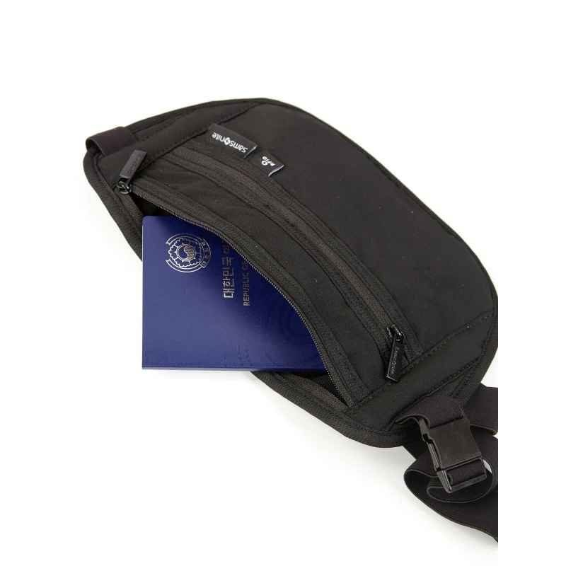 HC109105(A) TRAVEL ESSENTIALS RFID MONEY BELT ANTM BLACK 新秀丽