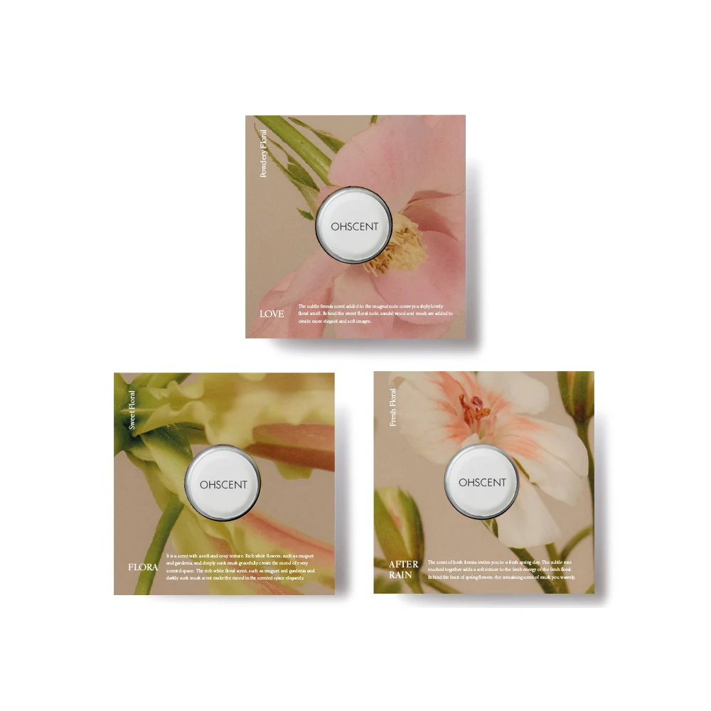신세계인터넷면세점-오센트-Candle_Diffuser_Aroma-카 디퓨저 리필캡슐 3팩_플로럴