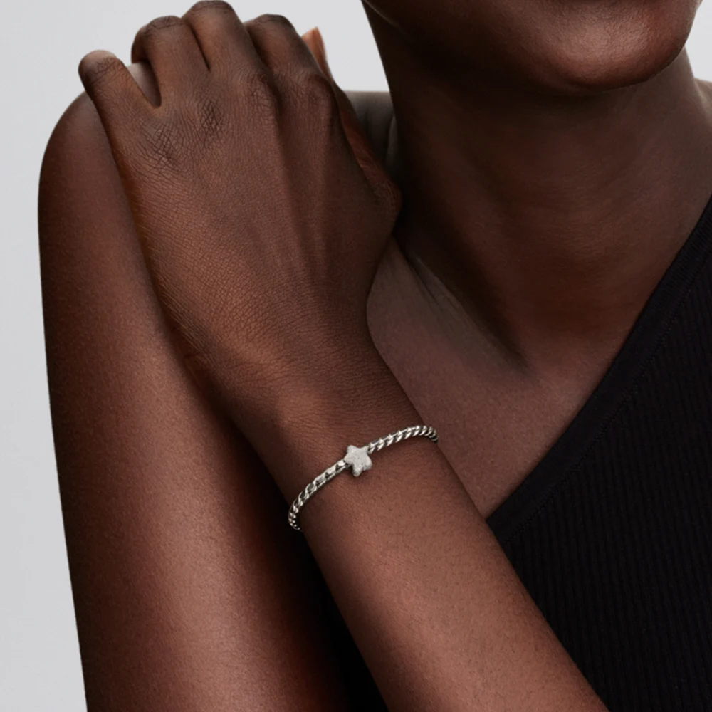신세계인터넷면세점-판도라-bracelet-텍스쳐드 스타 미니 참_실버