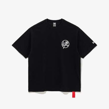 MLB New York Yankees 线条Logo T恤 Black