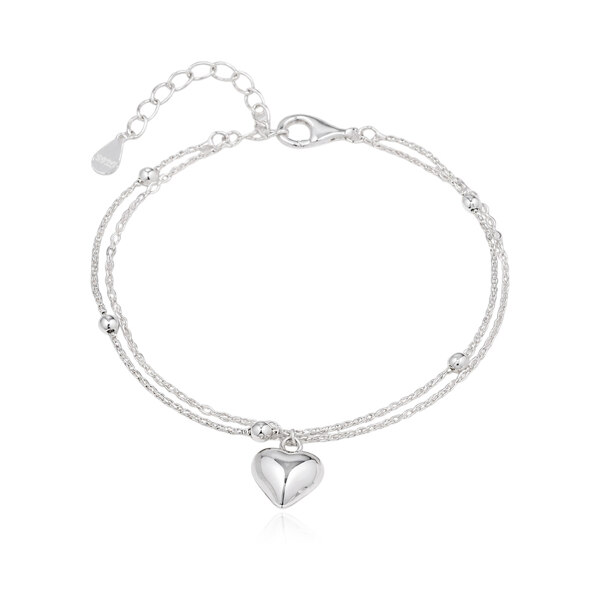 신세계인터넷면세점-다나버튼-bracelet-#Silver/[925실버] 퓨어 하트 레이어드 팔찌
