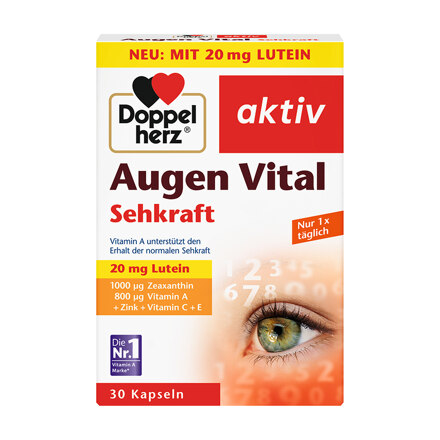 [免税专售] AUGEN VITAL双心叶黄素软胶囊30粒