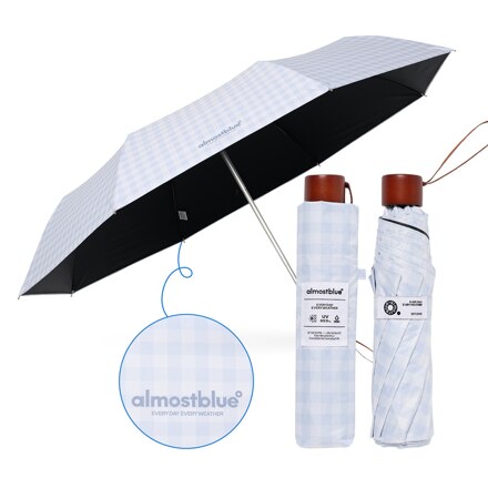 CHECK UMBRELLA & PARASOL / DAILY CHECK SKY BLUE 晴雨伞/遮阳伞