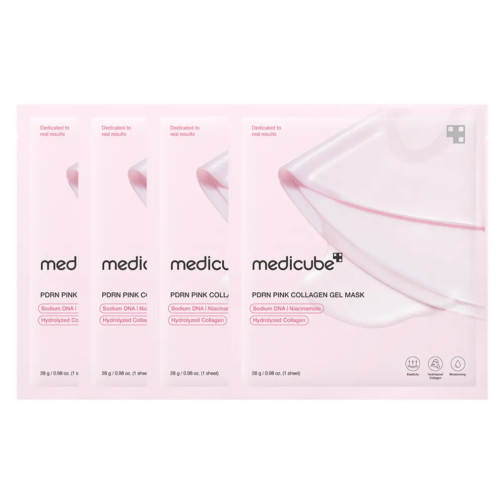 신세계인터넷면세점-메디큐브-FaceMasksTreatments-PDRN핑크콜라겐겔마스크_4매입