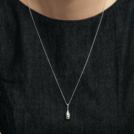 [엔믹스 지우, 태연 착용]lighting pendant long necklace: White