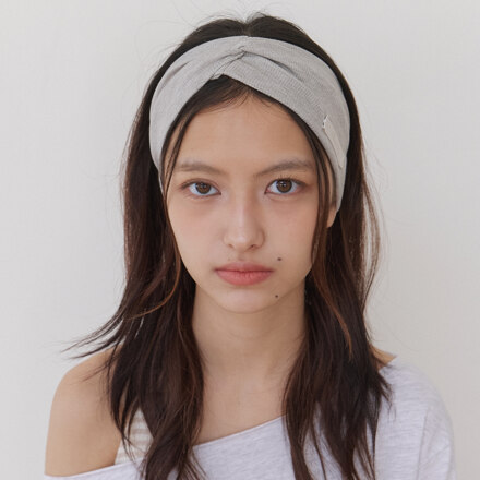 soft glow twist band - melange gray