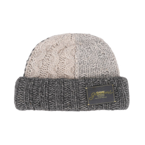 WOOL COTTON BUBBLE BEANIE