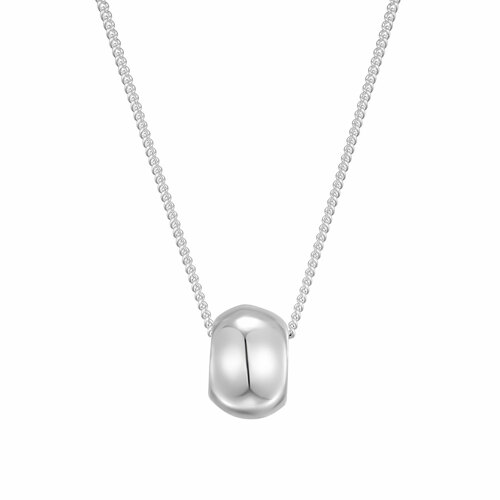 bold ring pendant necklace: White