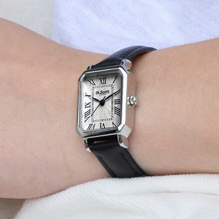 BRENTA LEATHER WATCH BLACK