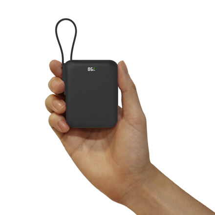 [난연소재] 22.5W 고속충전 초미니 포켓팝 보조배터리 10000mAh_블랙