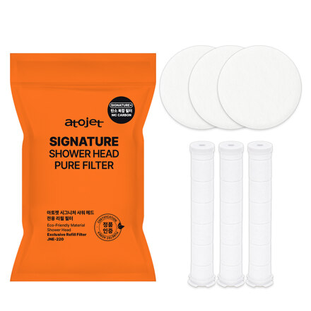 【替换滤芯】Signature Plus 活性炭抗菌滤芯套装【3个花洒滤芯+3个手柄滤芯】