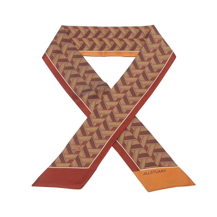 韩际新世界网上免税店-吉尔斯图尔特(FA)--JASC2E300W2 Brown Pattern Silk Scarf 丝巾