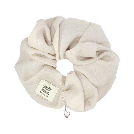 Anniversary initial scrunchie, LINEN_하트
