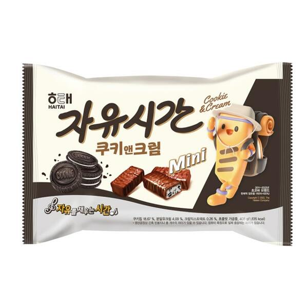 신세계인터넷면세점-바프-CookieSnack-해태 자유시간쿠키앤크림 (8g×50봉입)