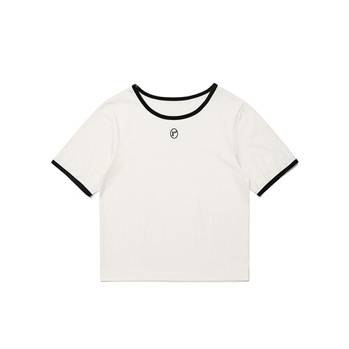 韩际新世界网上免税店-ROLAROLA-服饰-COLORED CROSS T-SHIRT WHITE FREE