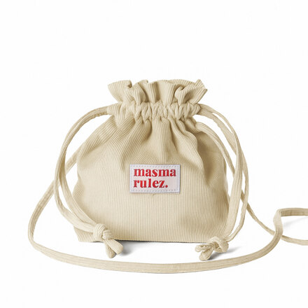 STRING CROSS BAG 斜挎包 灯芯绒 米色