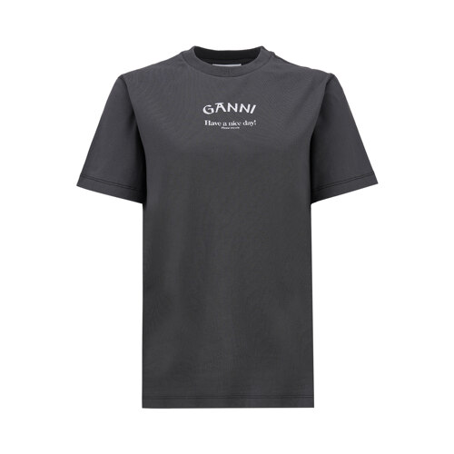 BASIC JERSEY GANNI RELAXED T-SHIRT.