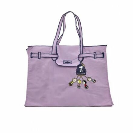 SNOOPY KEY CHARM Eco Bag (L) PURPLE