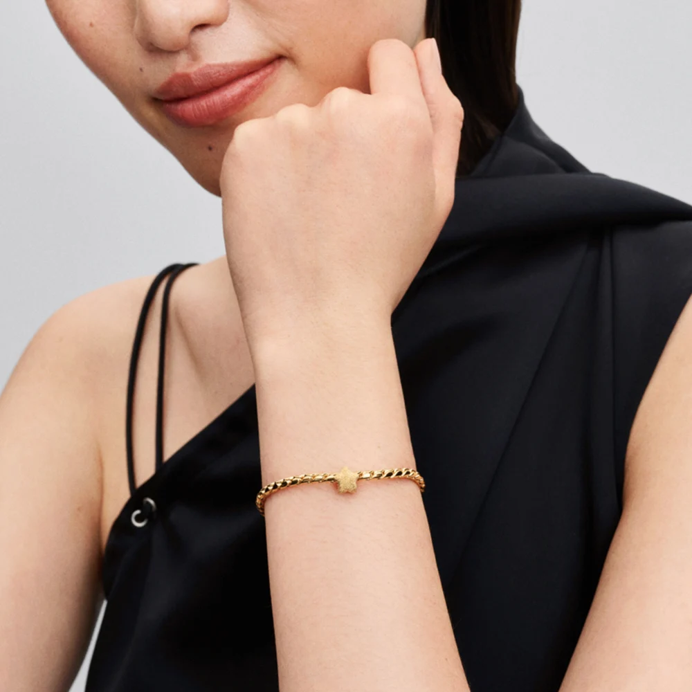 신세계인터넷면세점-판도라-bracelet-텍스쳐드 스타 미니 참_골드