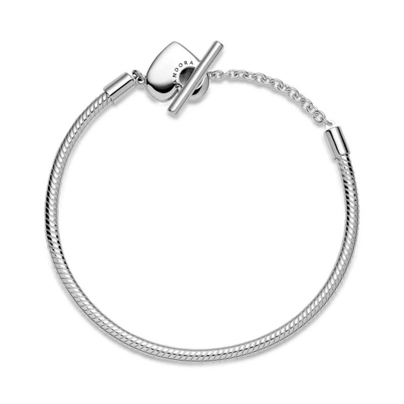 신세계인터넷면세점-판도라-bracelet-판도라 모멘츠 하트 티-바 스네이크 체인 브레이슬릿(실버)