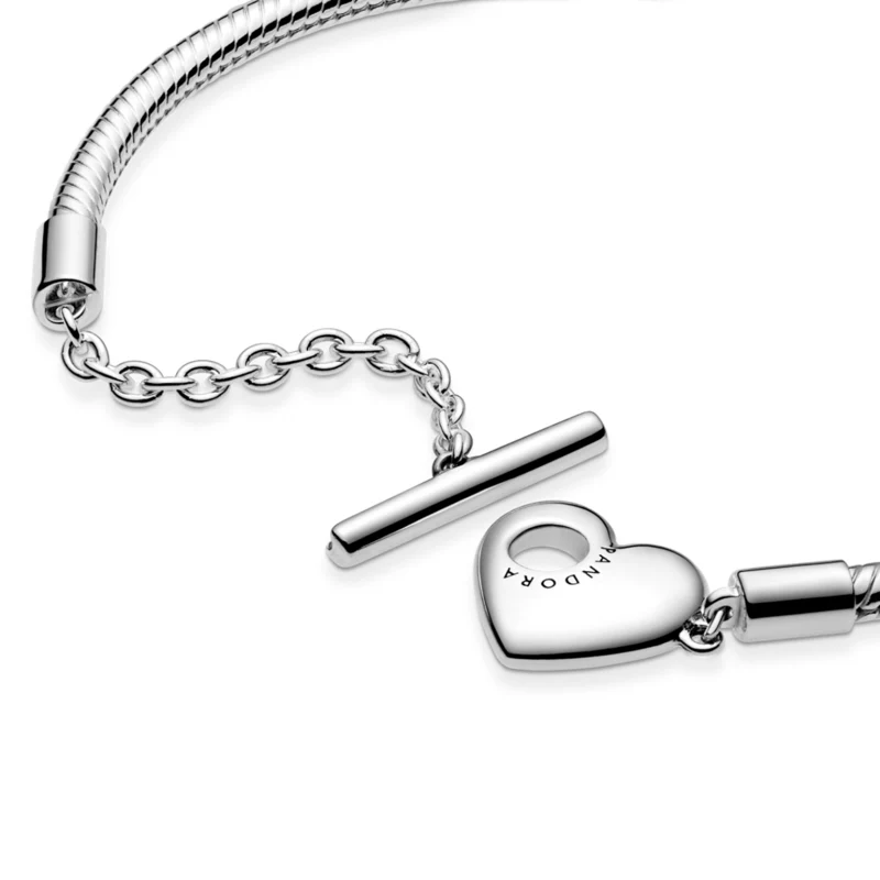 신세계인터넷면세점-판도라-bracelet-판도라 모멘츠 하트 티-바 스네이크 체인 브레이슬릿(실버)