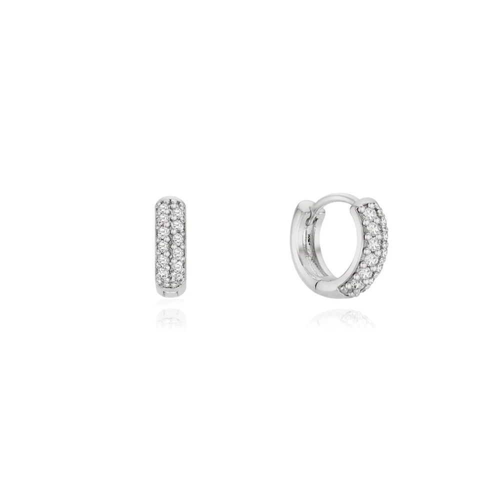 신세계인터넷면세점-이니비니-earring-클래식 파베 원터치 귀걸이(화이트)