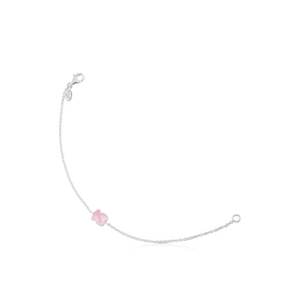 Silver TOUS Color Bracelet with Quartz Bear motif
