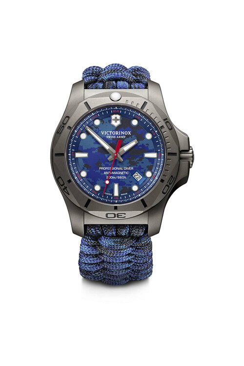 韩际新世界网上免税店-VICTORINOX WAT-手表-I.N.O.X. Professional Diver Blue Camo Paracord Strap Watch 手表（男款）