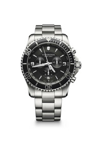 신세계인터넷면세점-빅토리녹스 시계-시계-Maverick Chronograph Black Dial Silver Bracelet Watch