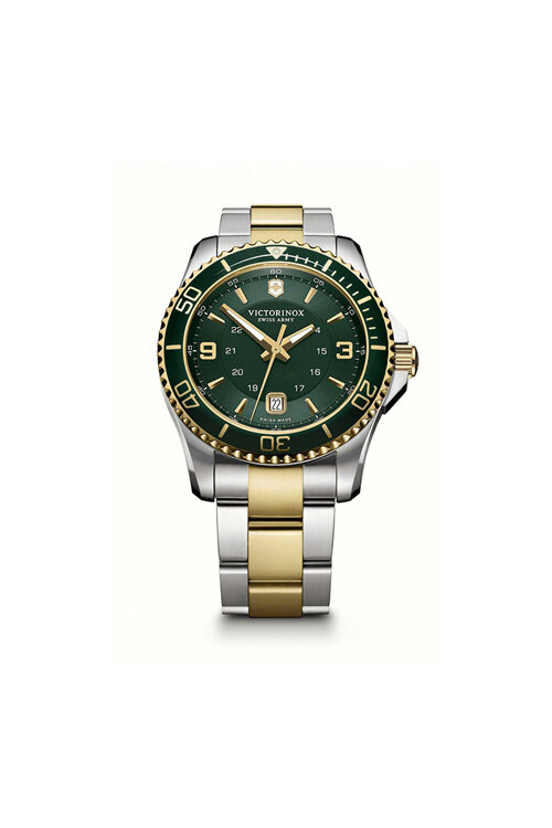 韩际新世界网上免税店-VICTORINOX WAT-手表-Maverick GS Large Green 2-tone Watch 手表（男款）