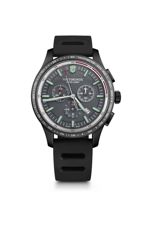 신세계인터넷면세점-빅토리녹스 시계-시계-Alliance Sport Chronograph Gray Dial Black Rubber Strap Watch