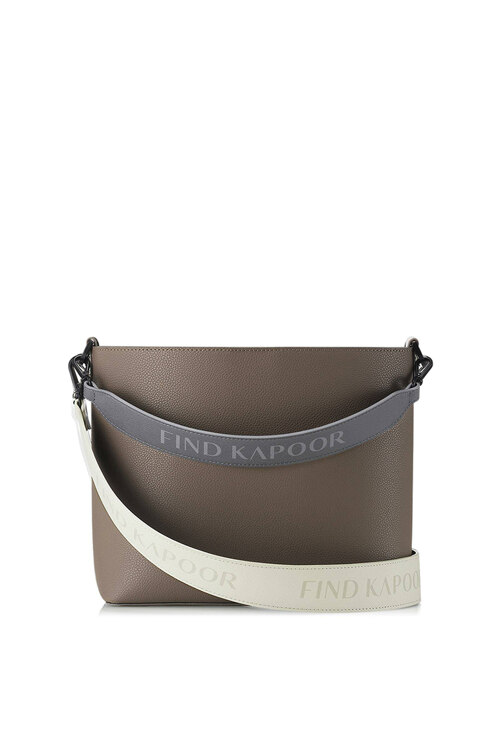韩际新世界网上免税店-FIND KAPOOR-男士箱包-LEKOO BAG H 24 LETTERING LINE SET - TAUPE 单肩包