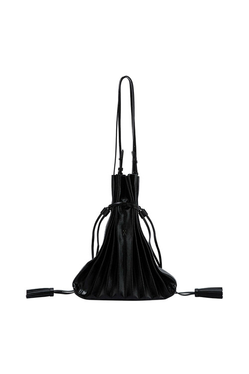 韩际新世界网上免税店-JOSEPH&STACEY-女士箱包-JSH1SH40106F Lucky Pleats Shopper Cracked BLACK 单肩包