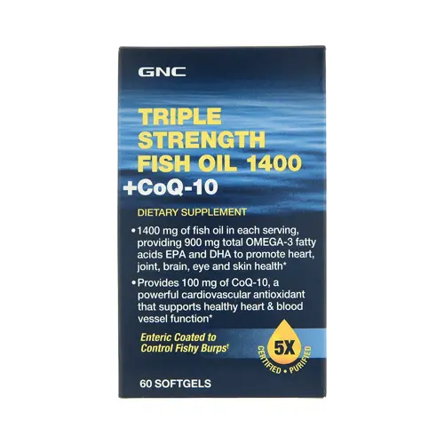 GNC 트리플 피쉬오일 1400 코큐텐 100mg (60캡슐)