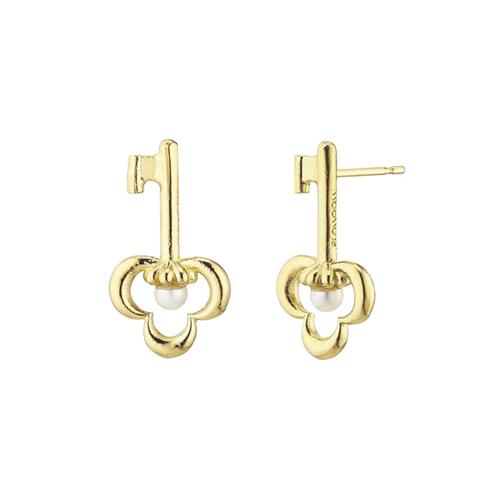 Alice Key&Pearl Earring (Gold)