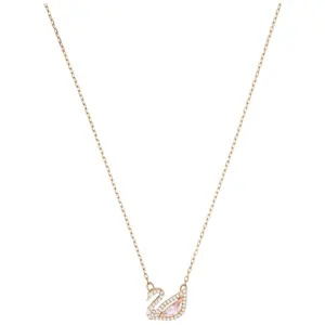 SWAN:NECKLACE CZMO/ROS