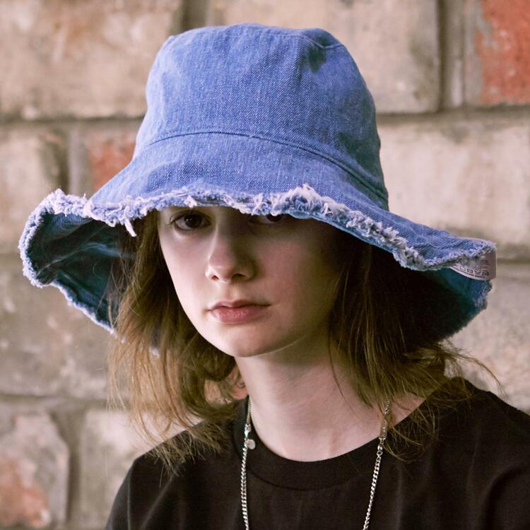 [unisex]REVERSIBLE DENIM BUCKET HAT 帽子