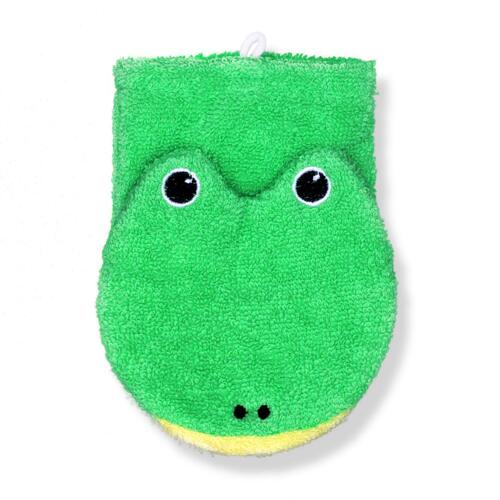 Organic cotton washcloth Frog Large 婴儿沐浴手套