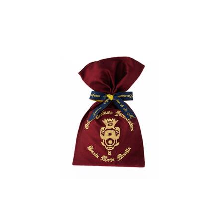 POT POURRI - embroidered maroon silk bag 40g
