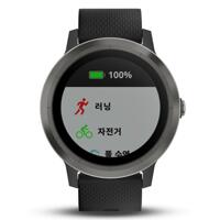 韩际新世界网上免税店-GARMIN-SMART WATCH-vivoactive 3, KOR, Blk/Blk Silicone, Slate 智能手表