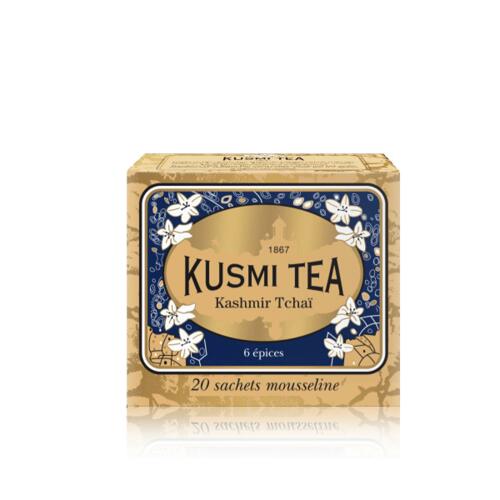 韩际新世界网上免税店-KUSMI TEA-TEA-[有效期 22年09月] KASHMIR TCHAI - BOX OF 20 MUSLIN TEA BAGS - 44G/1.55OZ