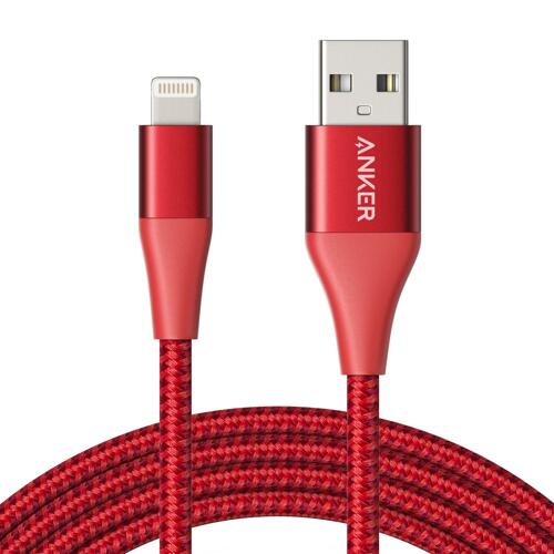 신세계인터넷면세점-앤커-Charger-Cable-앤커 파워라인 플러스II 라이트닝 USB 충전케이블(180cm) 레드