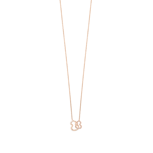 Petite Wulu necklace in 18K rose gold with diamonds 项链