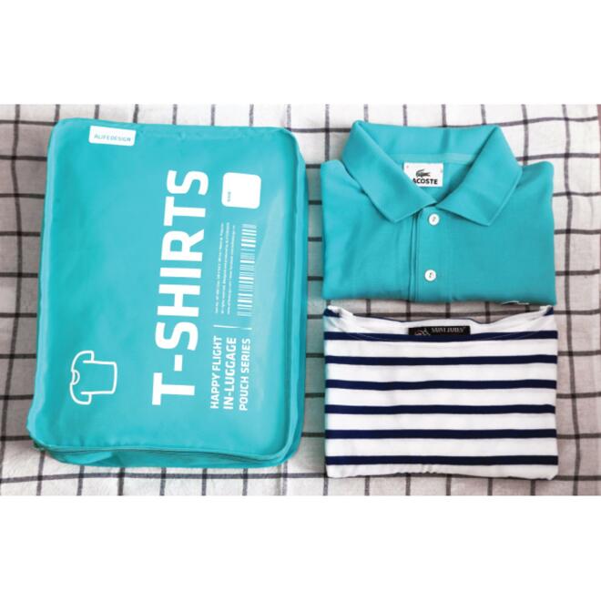 HF030CB HF IN-LUGGAGE POUCH T-SHIRTS_C-BLUE