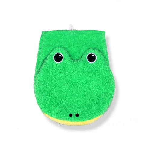 Organic cotton washcloth Frog Small 婴儿沐浴手套